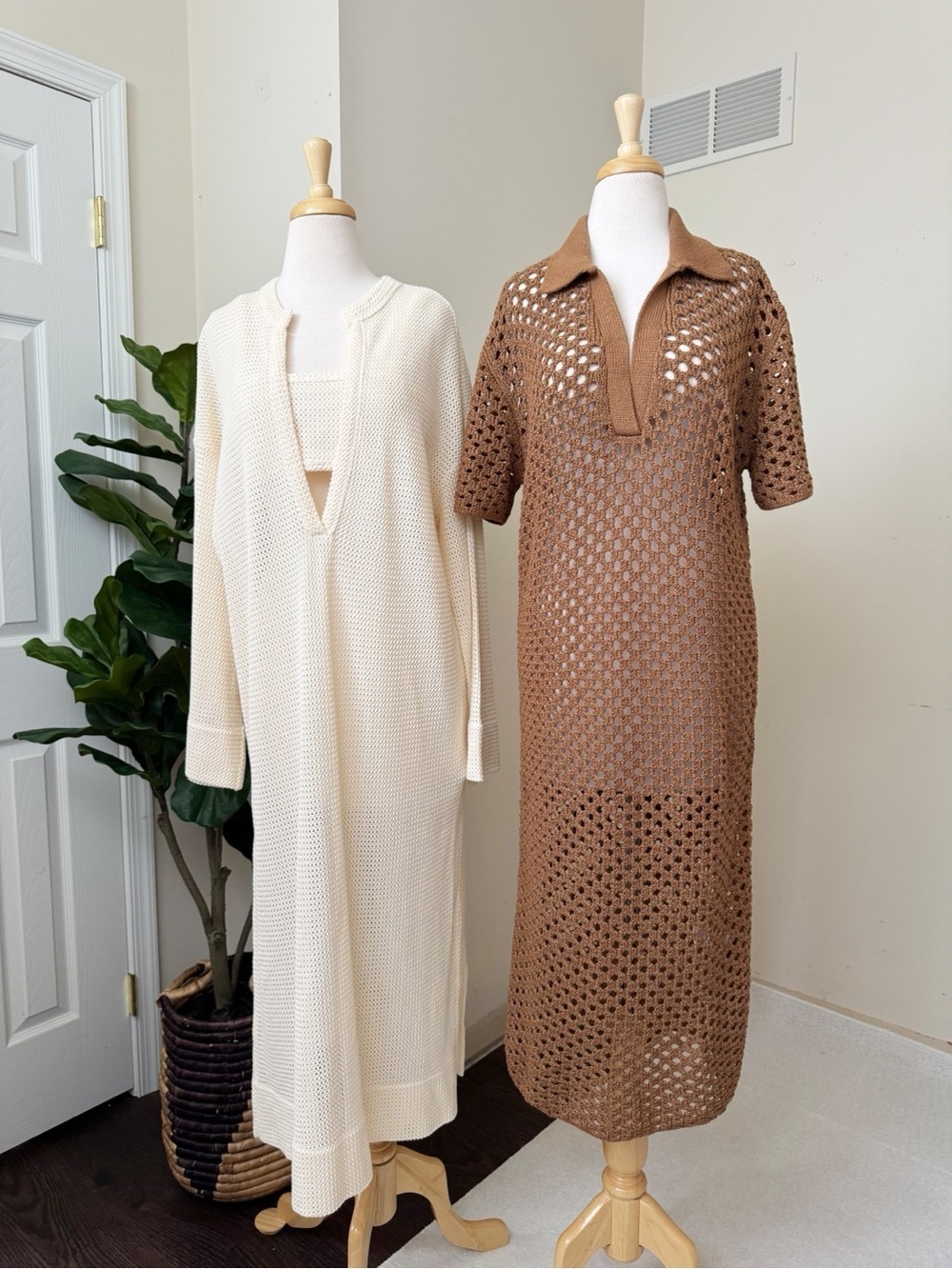 NWOT Brown Crocheted Dress - Picture 4 of 14